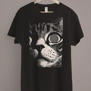 Psychedelic Cat T-Shirt Trippy Gothic Alt Graphic Gift Cool Unique Cat Lover 79